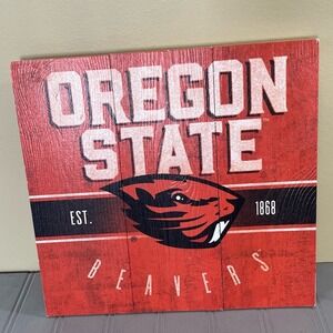 P Graham Dunn Oregon State Beavers Wall Decor Sign Black Orange Collegiate NWOT